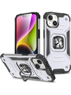 Wozinsky Ring Armor iPhone 15 Plus iPhone 15 Plus Ring Armor Case - Silver