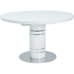 STRATOS TABLE WHITE VARNISH / WHITE VARNISH 120 (160) x120 DIOMMI STRATOSBB120