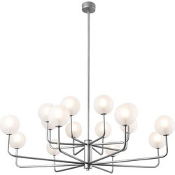 Φωτιστικό Οροφής Κρεμαστό 01366 16xG9 90x80cm Silver Luma