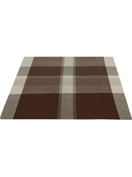 Τραπεζομάντηλο Υφαντό Loneta Καρό Brown-Beige Polycotton Komvos (140x140) 1Τεμ