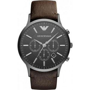 Emporio Armani Sportivo Ανδρικό Ρολόι Χρονογράφος με Καφέ Δερμάτινο Λουράκι AR2462 Emporio Armani Sportivo Ανδρικό Ρολόι Χρονογράφος με Καφέ Δερμάτινο Λουράκι AR2462