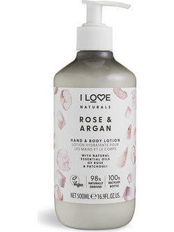 I Love Naturals Rose & Argan Hand & Body Ενυδατική Lotion Σώματος 500ml