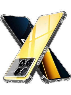 Techsuit Shockproof Clear Silicone Back Cover Σιλικόνης Poco X6 Pro Clear