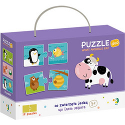 Παιδικό Puzzle Dodo Τι Τρώνε Τα Ζωάκια 2x12 Κομμάτια