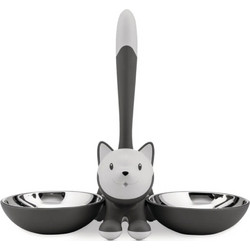 Alessi TIGRITO Μπωλ Φαγητού Για Γάτα Inox Γκρι 550 ml