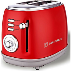 Morris Retro R20816TSR Φρυγανιέρα 2 Θέσεων 850W Κόκκινη