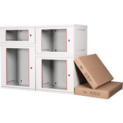 Steel 7U Επιτοίχια Καμπίνα Rack 40cm Light Grey