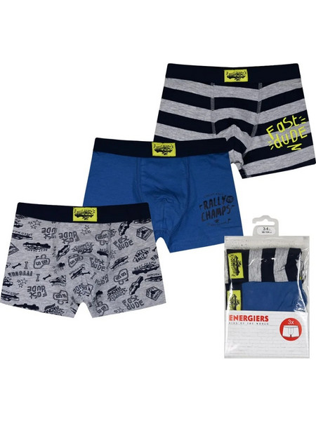 Σετ 3 Τεμάχια Βαμβακερά Boxer Αγόρι -Μαρέν- 39-3485