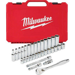 Milwaukee Καρυδάκια 3/8" Metric Σετ 32 Τμχ Σε Κασετίνα 4932464945