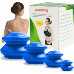 Maxy Rubber Cupping MJ-KQ0905 Σετ Βεντούζες Σιλικόνης Για Θεραπευτικό Μασάζ & Μασάζ Κατά Της Κυτταρίτιδας 4 Τμχ