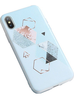 Kisscase Θήκη Triangular Geometry για iPhone 6 Plus/6s Plus, γαλάζια (OEM)