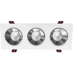 Spotlight Χωνευτό Κινητό Spot 3xGU10 Λευκό (6536)