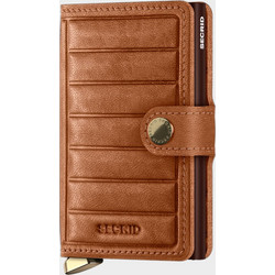 Δερμάτινο Πορτοφόλι Secrid Miniwallet Emboss Lines Cognac Ταμπά