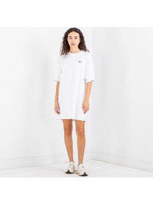 Dickies Mapleton Mini Καλοκαιρινό Καθημερινό Φόρεμα Λευκό DK0A4Y6J-WHX
