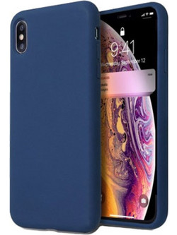 Back Cover Θήκη Λεπτής Σιλικόνης Matte για iPhone Xs Max Σκούρο Μπλε