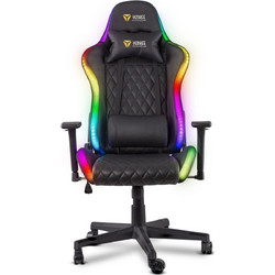 Yenkee Stardust Καρέκλα Gaming Δερματίνης με Ρυθμιζόμενα Μπράτσα και RGB Μαύρη Πολύχρωμη YGC 300RGB
