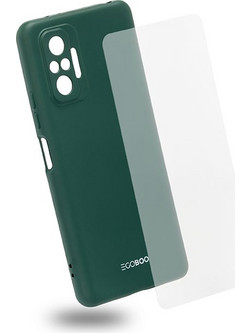 EGOBOO Natural Collection backcover Xiaomi Redmi Note 10 PRO, Pine Green +Tempered Glass