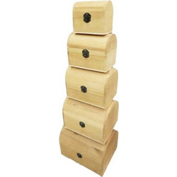 Σετ Ξύλινα Κουτιά Αποθήκευσης 5τμχ 5x18x17.5cm, 5x15x15.8cm, 18x12x13.8cm, 15x9.5x11.8cm, 12x7x9.8cm SDS-1074