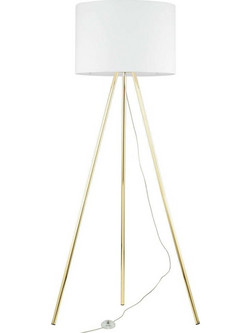 Φωτιστικό Δαπέδου Umberto 6637 Φ50x155cm 1xE27 15W White-Gold TK Lighting