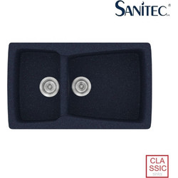 Sanitec Classic 320 Επικαθήμενος Νεροχύτης Γρανίτη Αντιστρεφόμενος Ματ Granite Blue 79x50cm