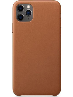 ECO LEATHER BACK CASE FOR IPHONE 11 PRO MAX BROWN