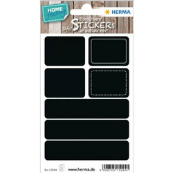 Herma - Ετικέτες Αυτοκόλλητες, Black Rectangle 2 Sheets 15094
