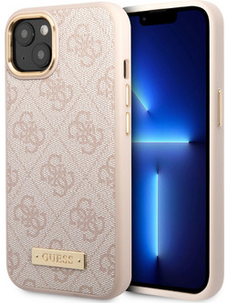Guess 4G + Plate Logo Collection Back Cover Pink (iPhone 14 Plus)