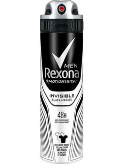 Rexona Invisible Black & White Ανδρικό Αποσμητικό Spray 48h 150ml