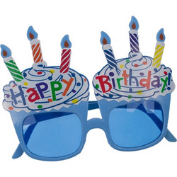 Αστεία γυαλιά γενεθλίων - Happy Birthday Μπλε cupcake