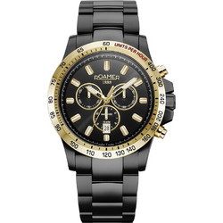 Roamer Ανδρικό Ρολόι Χρονογράφος με Γκρι Μεταλλικό Μπρασελέ R861837495520