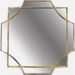 Καθρέπτης art deco μεταλλική κορνιζά 80x3x80cm Zaros 25633 MI142