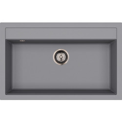 Helika Quadro SQQ103 Ένθετος Νεροχύτης Γρανίτη Ματ Γκρι 79x51cm