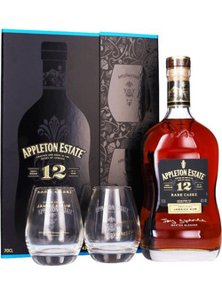 APPLETON ESTATE 12Y.O RARE CASK RUM 700ml +2 GLASSES