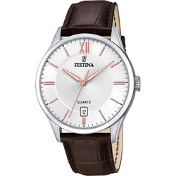 Festina Ανδρικό Ρολόι με Καφέ Δερμάτινο Λουράκι F20426/4