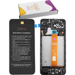 ΟΘΟΝΗ SAMSUNG A047 A04s COMPLETE LCD ME FRAME HF-GH82-29805A BLACK HYPER-FIX SERVICE PACK