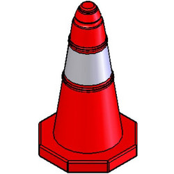 Πλαστικός Κώνος Σήμανσης Ύψους 50cm EDH-PE-7