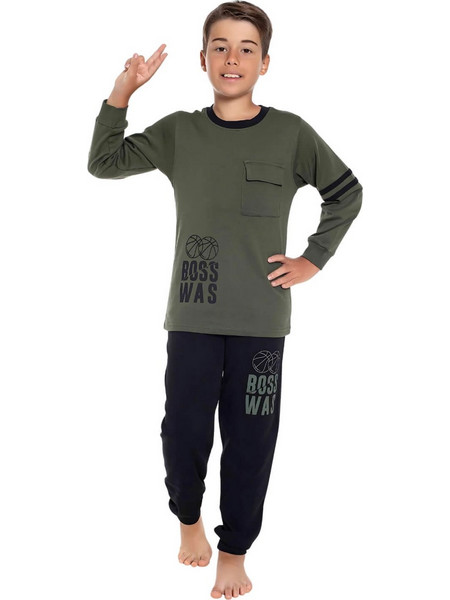 Πιτζάμα Παιδική Για Αγόρι Homewear Boss W3714 - ΛΑΔΙ