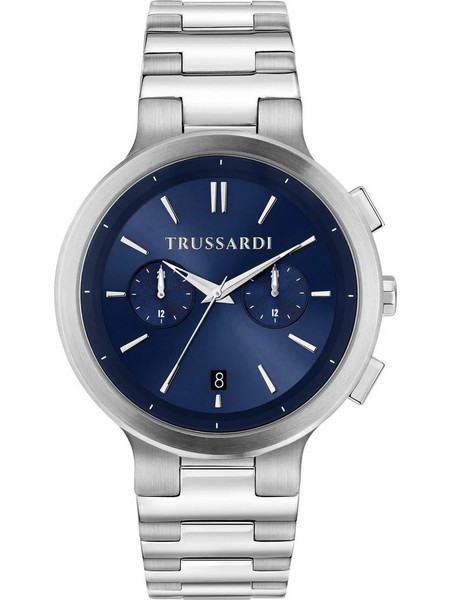 Trussardi Loud Ανδρικό Ρολόι Χρονογράφος με Ασημί Μεταλλικό Μπρασελέ R2453164004