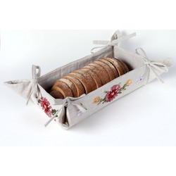 Ψωμιέρα rococo 4338 (14cm x 30cm) μπέζ SilkFashion