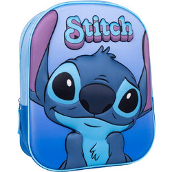 Cerda Disney Stitch Angel 3D Σχολική Τσάντα Πλάτης Νηπιαγωγείου Μπλε 2100004751