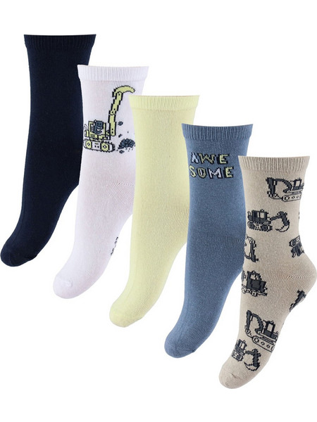 ΚΑΛΤΣΕΣ NAME IT 13226697 MINI 5 PACK SOCKS BLEACH WHITE ΠΟΛΥΧΡΩΜΕΣ