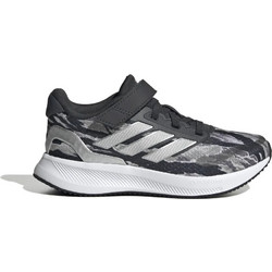Adidas Runfalcon 5.0 EL Hook Παιδικά Αθλητικά Παπούτσια για Τρέξιμο Μαύρα Ανθρακί JQ2185