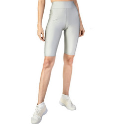 GSA Glow Up And Fit Biker Γυναικείο Κολάν Σορτς Ψηλόμεσο Ασημί 172002-25