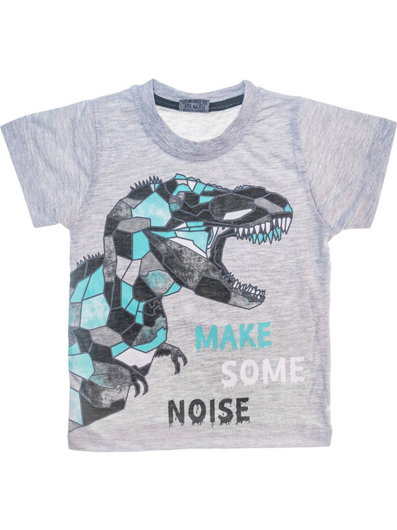 CMK Kids κοντομάνικη μπλούζα με τύπωμα Make Some Noise in Grey