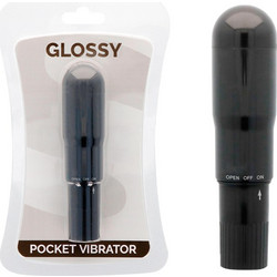 Glossy Pocket Δονητής 10.7cm Μαύρος
