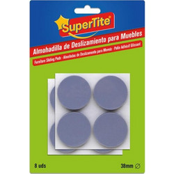 Supertite 8124 Στρογγυλές Τάπες Επίπλων Γκρι 38mm 8TMX