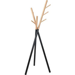 Καλόγερος Osaka Natural-Black 60x52x172cm 29-0069 Μέταλλο