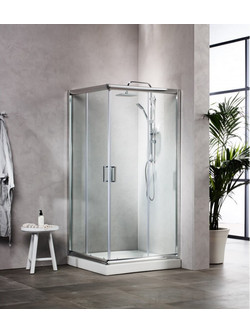 Καμπίνα Ντουζιέρας NEW TEMA NT7272F Τετράγωνη 72x72x180 cm Σατινέ Βαρέως Τύπου