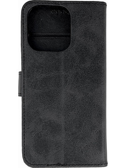 Leather Book Case for iPhone 16 Pro - black