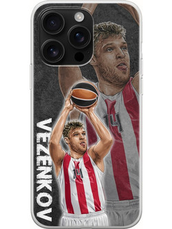 Θήκη Euroleague Stars - Sasha Vezenkov iPhone 16 Pro Max Flexible TPU (Διάφανη Σιλικόνη)